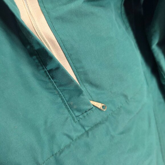 Vintage Woolrich Jacket Mens Green Parka Rain Coat Chore Hooded Large - Picture 7 of 13